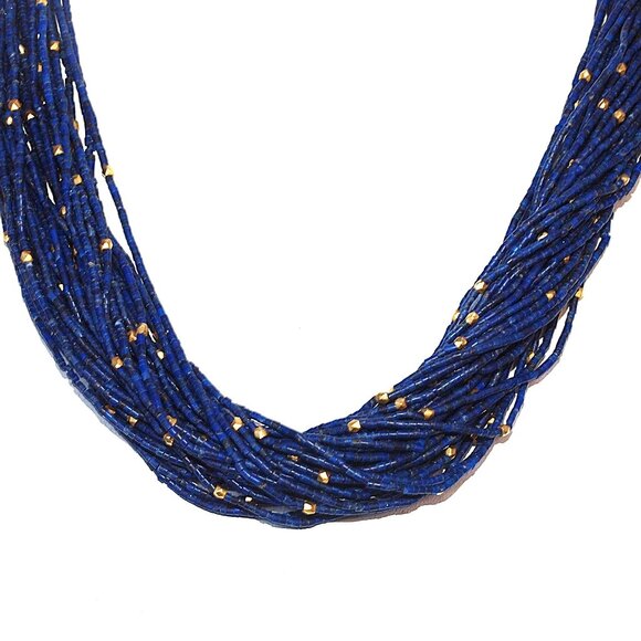 Fine Lapis Lazuli Multi-Strand & 18kt Bead Necklace – NWT - Picture 5 of 5